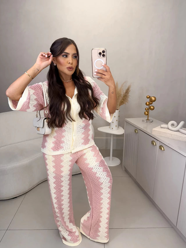 Conjunto em tricot premium