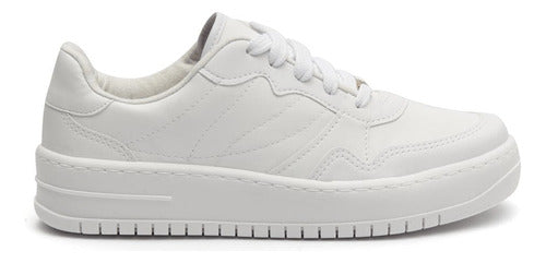 Tênis Casual Vizzano Recortes Branco Feminino