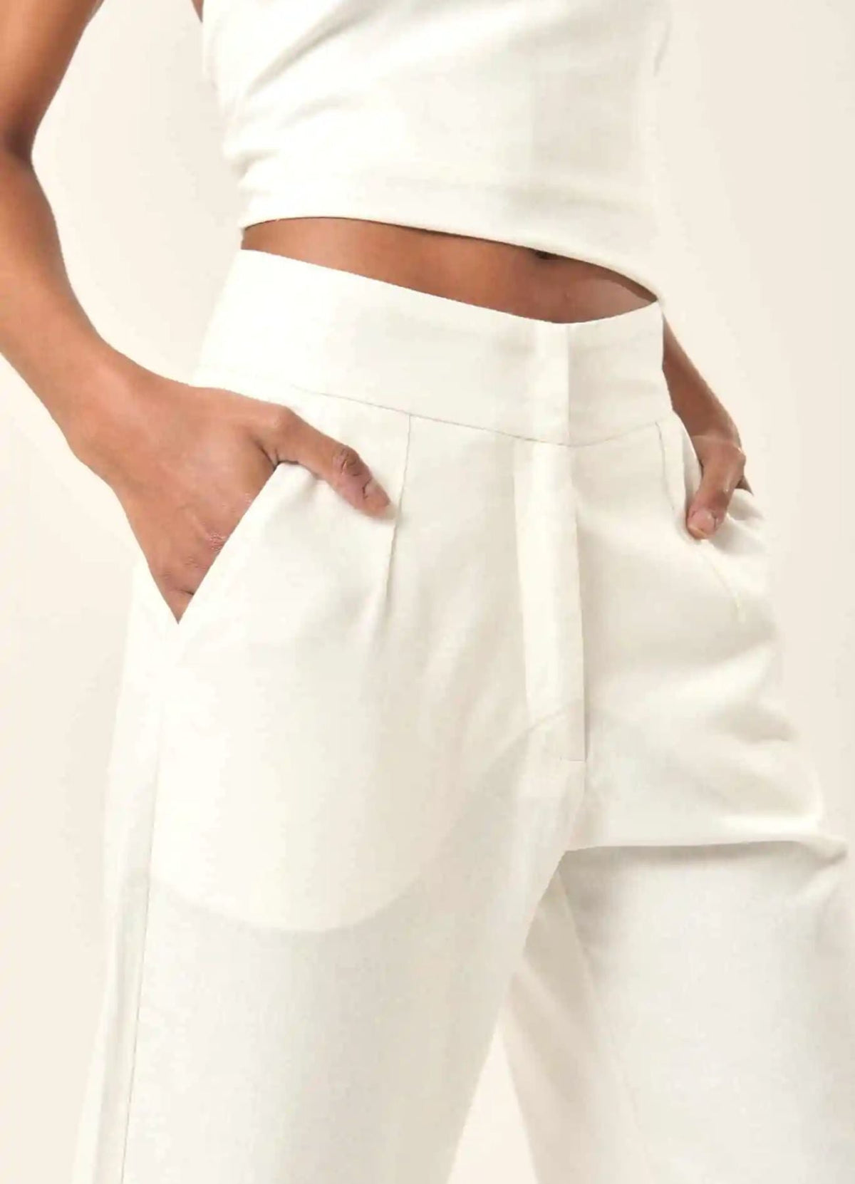 Calça de linho marinho Elisa