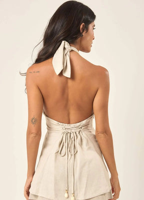 Bata de linho areia Luisa