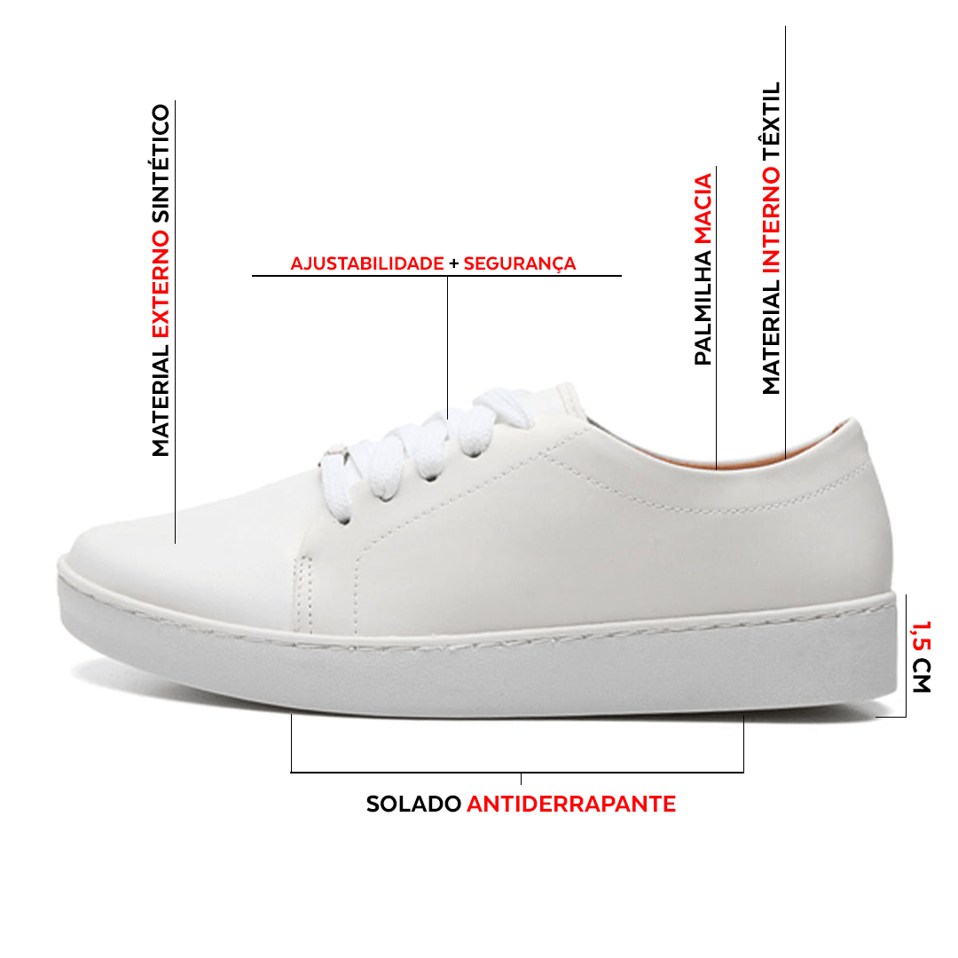 Tênis Vizzano Liso Pelica Branco
